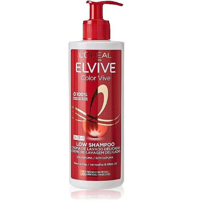 شامپو بدون سولفات لورال 3 در 1 برای موهای رنگ شده 400 میل Loreal Elvive Color Vive Shampoo