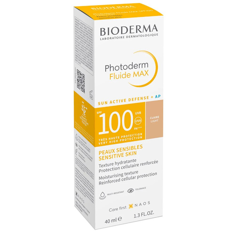 کرم ضدآفتاب فلوئید spf 100 بایودرما رنگی فتودرم حجم 40 میل