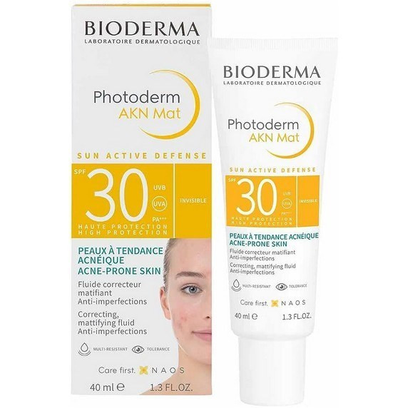 فلوئید ضد آفتاب Photoderm AKN Mat SPF 30 بیودرما ضد آکنه ۴۰میل