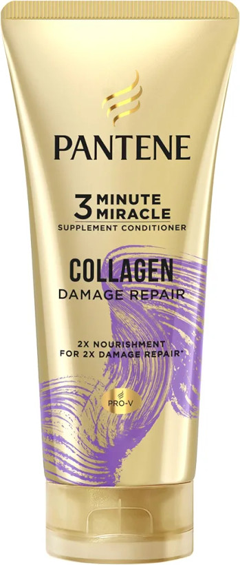 نرم کننده مو (کاندیشنر) پنتن کلاژن ساز و ترمیم کننده موهای آسیب دیده 300 میل Pantene 3 Minute Miracle Collagen Repair Conditioner