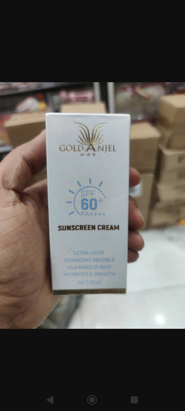 کرم ضد آفتاب گلد آنجل SPF 60+ | آبرسان و بیرنگ 55 میل