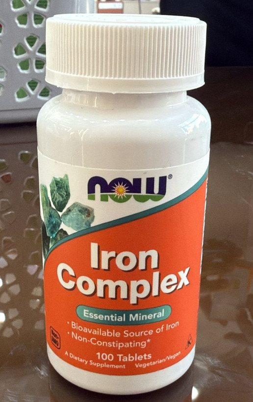 قرص آهن کمپلکس ناو NOW Iron Complex بسته 100 عددی | مکمل آهن و رفع کمبود آهن