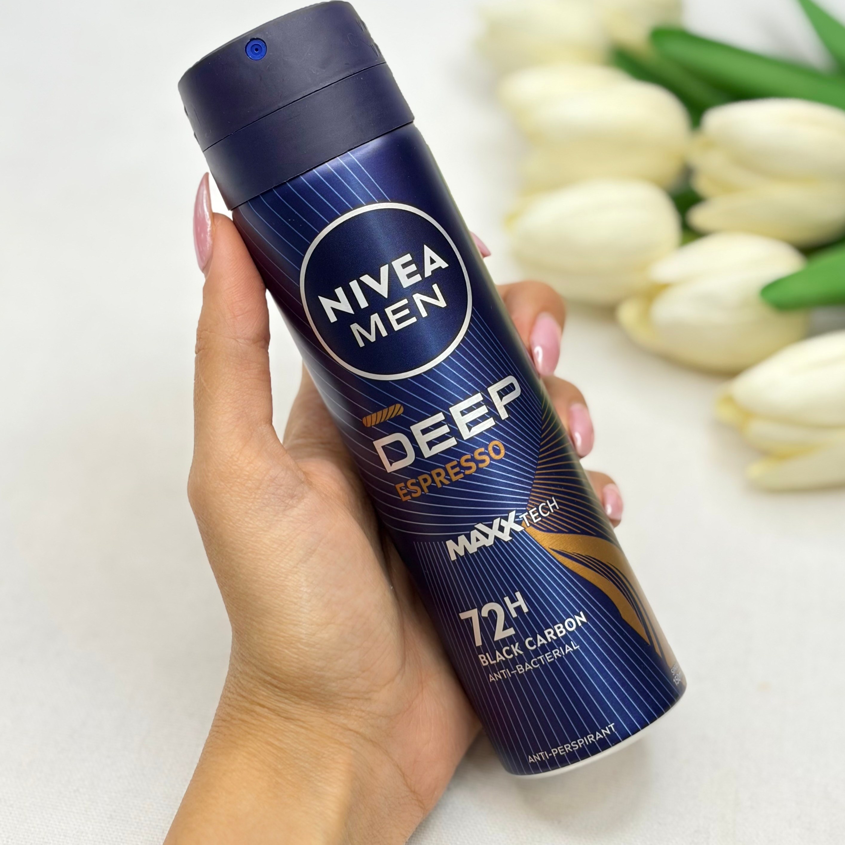 اسپری دئودرانت بدن مردانه رایحه DEEP ESPRESSO ماندگاری72ساعت ۱۵۰میل