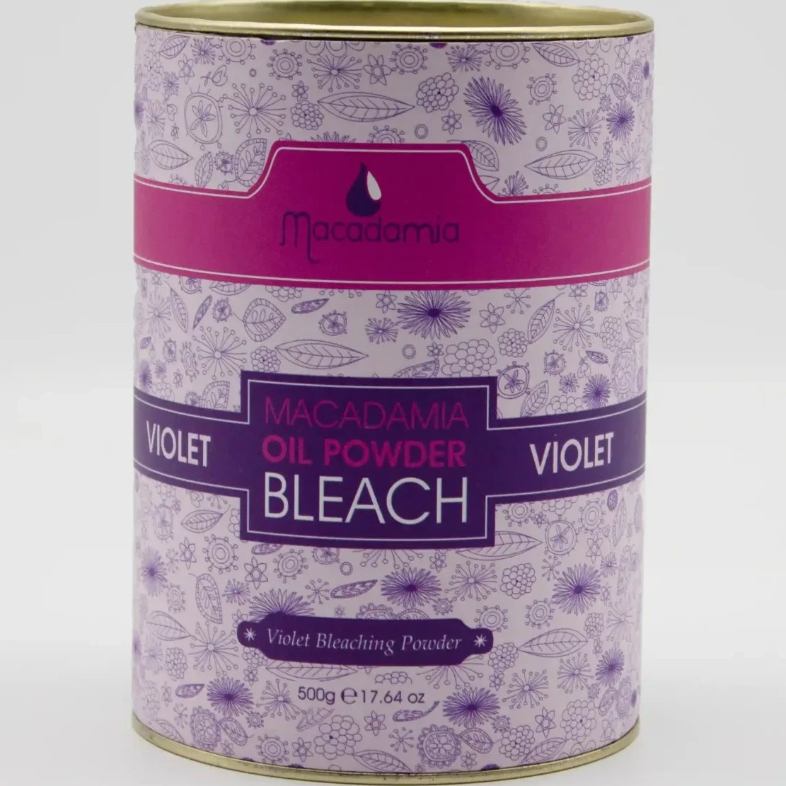 پودر دکلره بنفش مکادامیا Macadamia مدل Violet Oil Powder Bleach حجم ۵۰۰ گرم